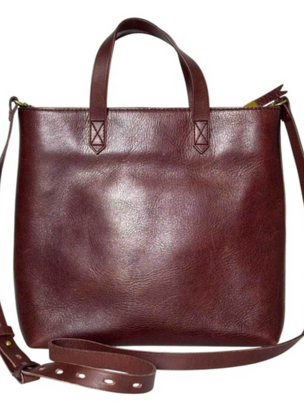 Madewell Leather Tote in Burgundy